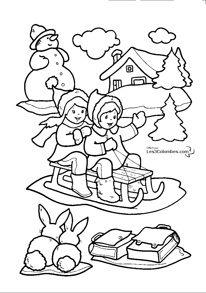 Dessin à colorier: Noël (Fêtes et Occasions spéciales) #55043 - Coloriages à Imprimer Gratuits