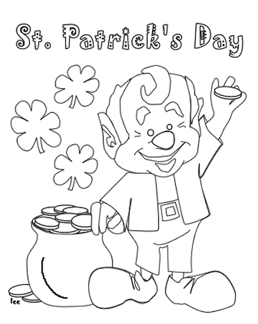 Dessin à colorier: Saint Patrick (Fêtes et Occasions spéciales) #57974 - Coloriages à Imprimer Gratuits