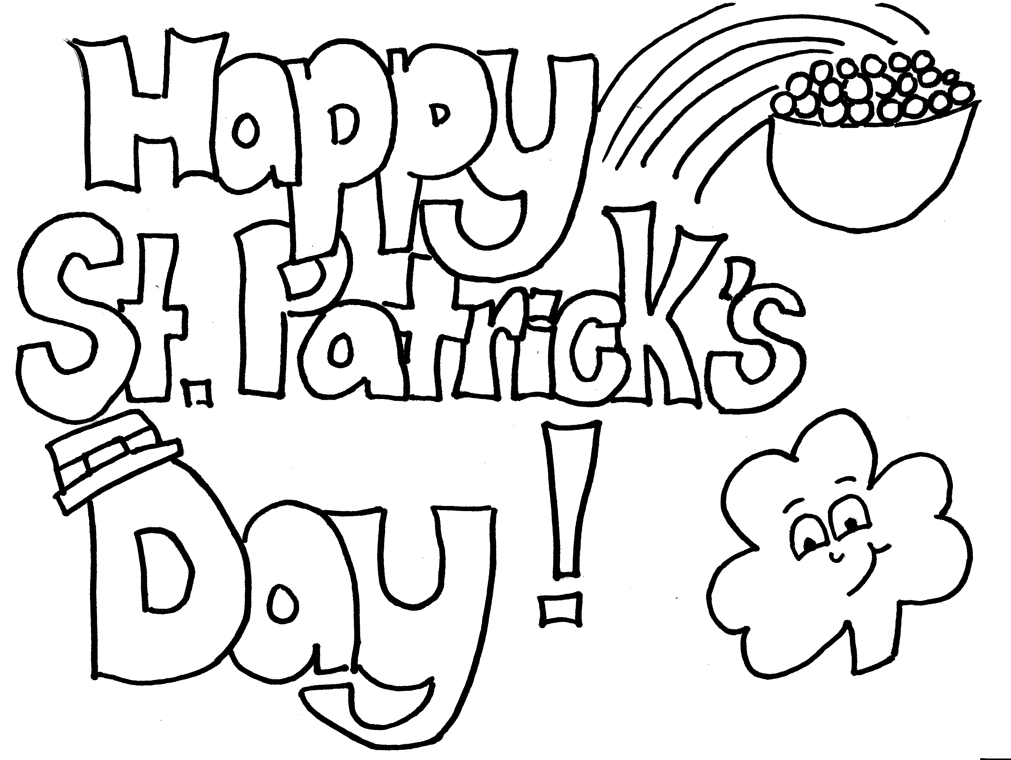 Dessin à colorier: Saint Patrick (Fêtes et Occasions spéciales) #57989 - Coloriages à Imprimer Gratuits