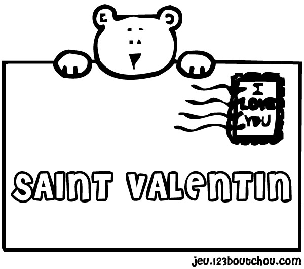 Dessin à colorier: Saint Valentin (Fêtes et Occasions spéciales) #54035 - Coloriages à Imprimer Gratuits