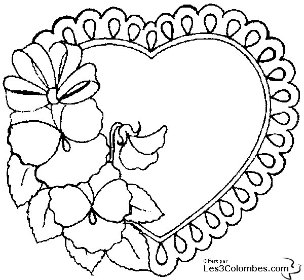 Dessin à colorier: Saint Valentin (Fêtes et Occasions spéciales) #54066 - Coloriages à Imprimer Gratuits