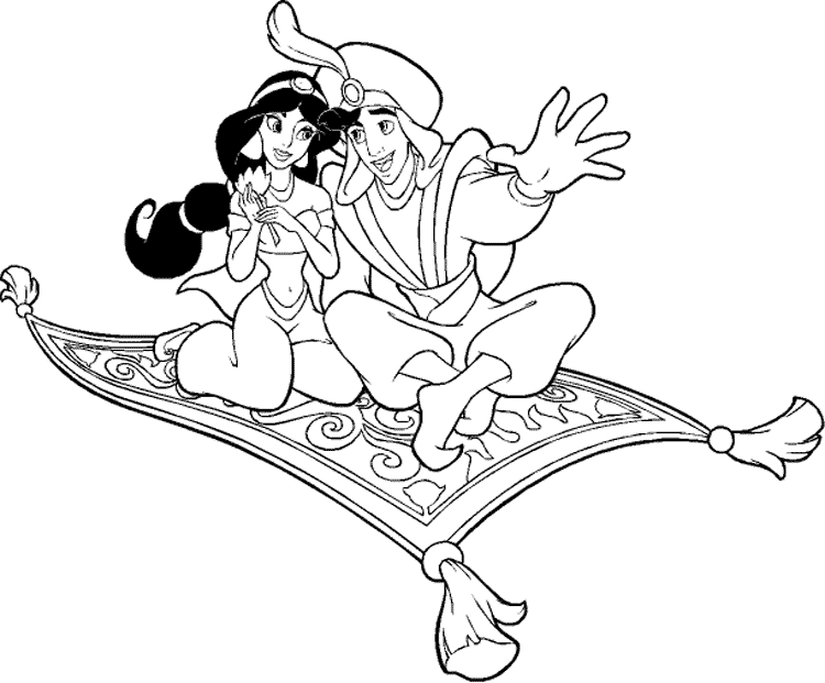Dessin à colorier: Aladdin (Films d'animation) #127599 - Coloriages à Imprimer Gratuits