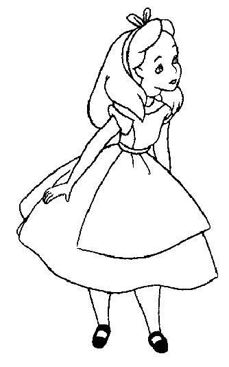 Dessin à colorier: Alice au pays des merveilles (Films d'animation) #127888 - Coloriages à Imprimer Gratuits