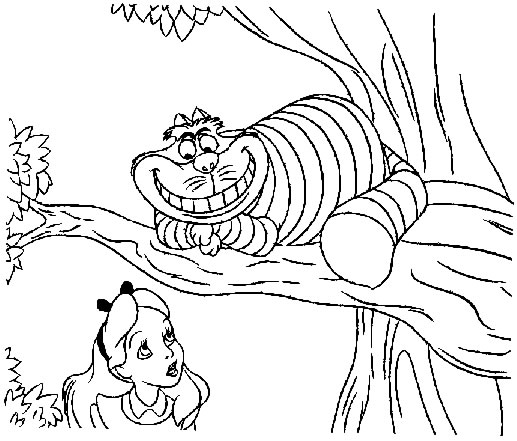 Dessin à colorier: Alice au pays des merveilles (Films d'animation) #127893 - Coloriages à Imprimer Gratuits