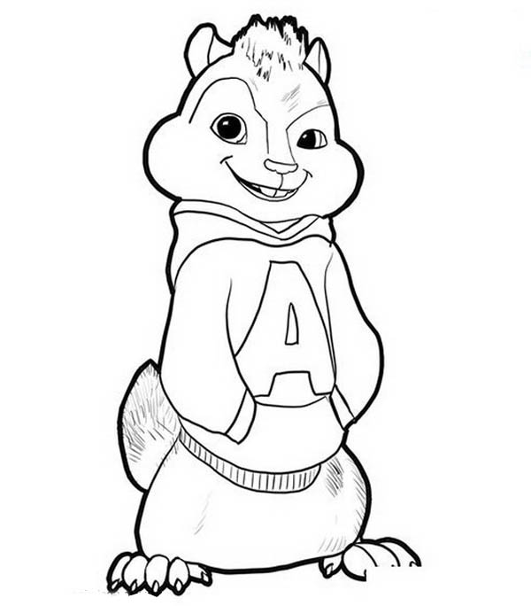 Dessin à colorier: Alvin et les Chipmunks (Films d'animation) #128282 - Coloriages à Imprimer Gratuits