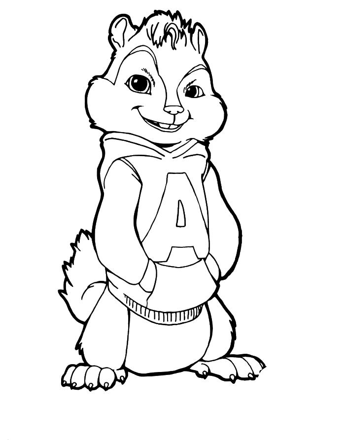 Dessin à colorier: Alvin et les Chipmunks (Films d'animation) #128285 - Coloriages à Imprimer Gratuits