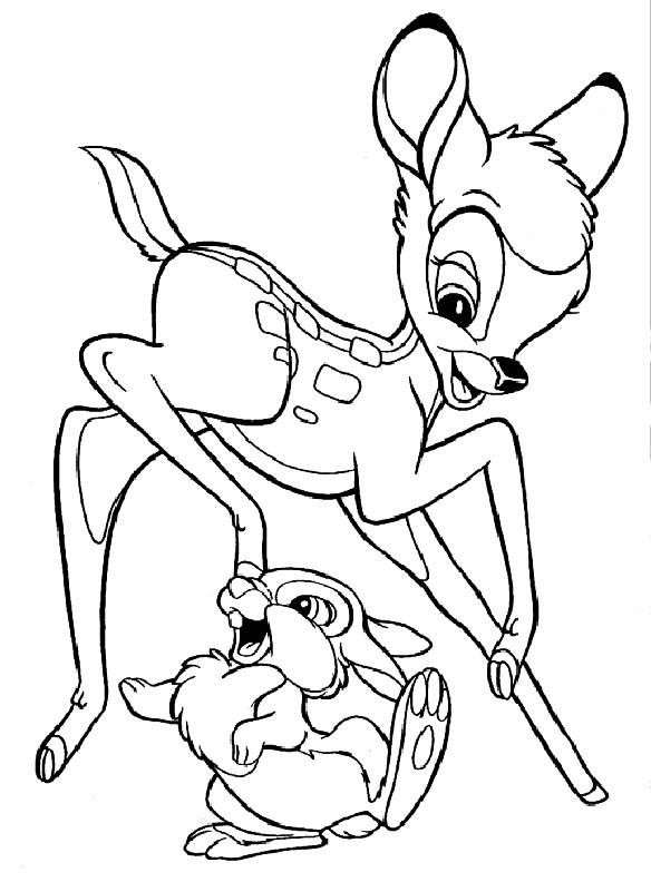 Dessin à colorier: Bambi (Films d'animation) #128514 - Coloriages à Imprimer Gratuits
