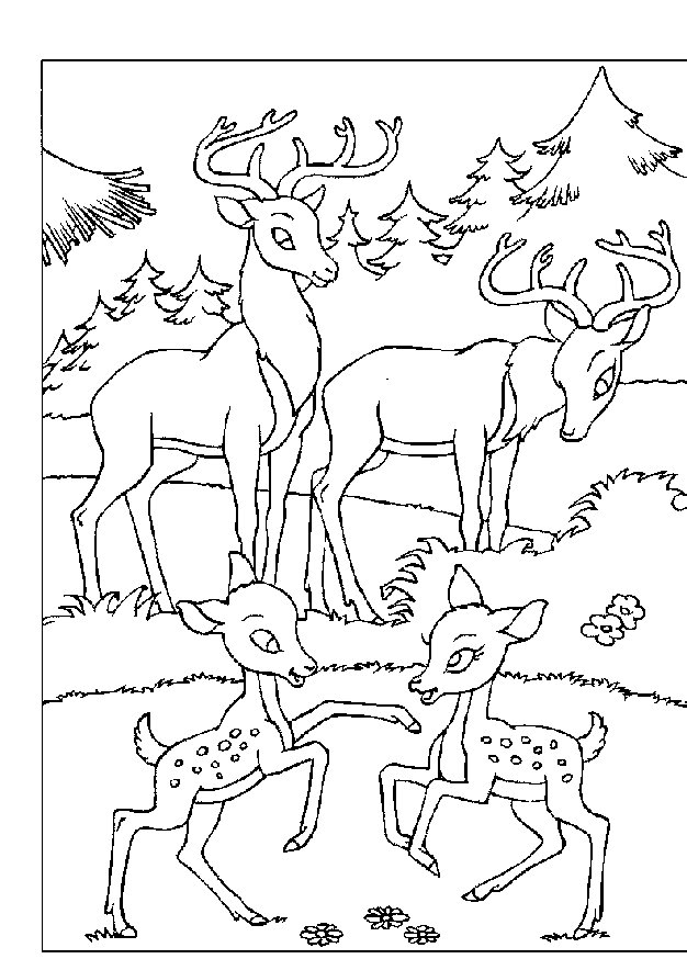 Dessin à colorier: Bambi (Films d'animation) #128630 - Coloriages à Imprimer Gratuits