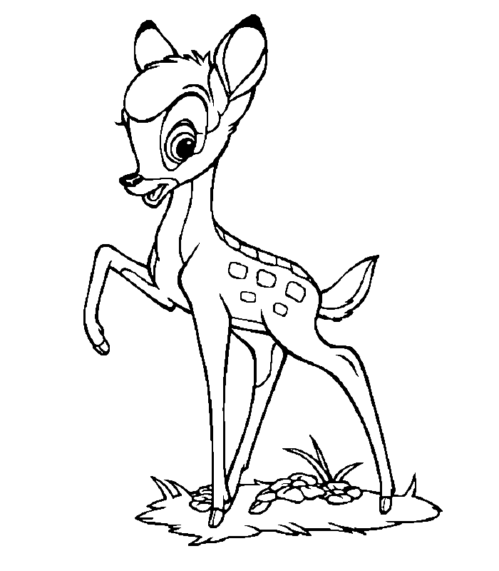 Dessin à colorier: Bambi (Films d'animation) #128688 - Coloriages à Imprimer Gratuits