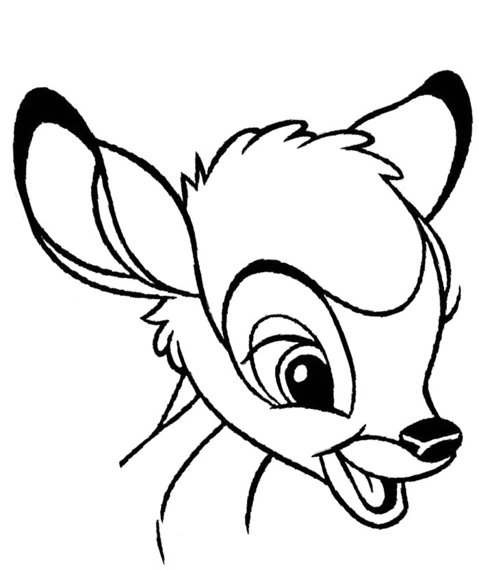 Dessin à colorier: Bambi (Films d'animation) #128690 - Coloriages à Imprimer Gratuits