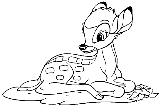 Dessin à colorier: Bambi (Films d'animation) #128701 - Coloriages à Imprimer Gratuits