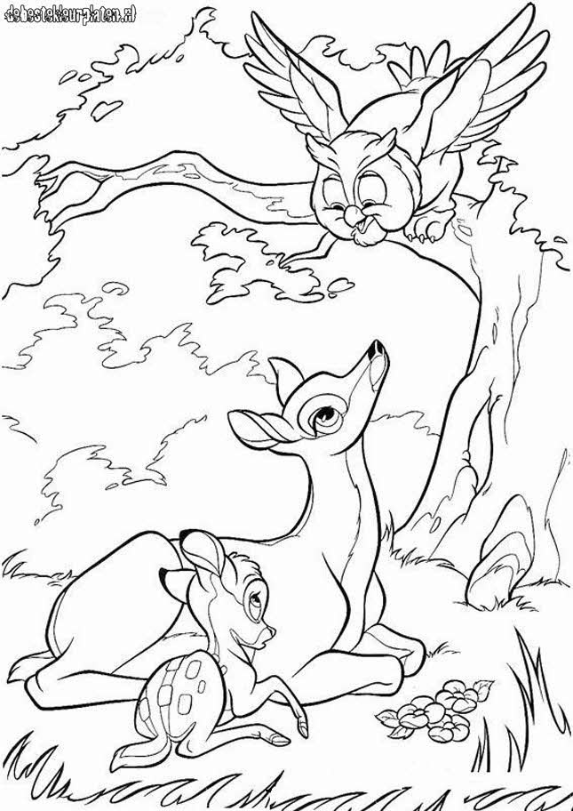 Dessin à colorier: Bambi (Films d'animation) #128704 - Coloriages à Imprimer Gratuits