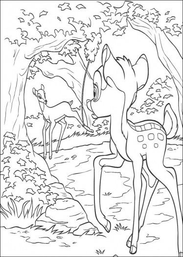 Dessin à colorier: Bambi (Films d'animation) #128719 - Coloriages à Imprimer Gratuits