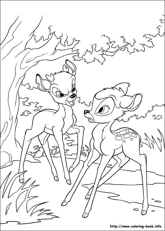 Dessin à colorier: Bambi (Films d'animation) #128743 - Coloriages à Imprimer Gratuits