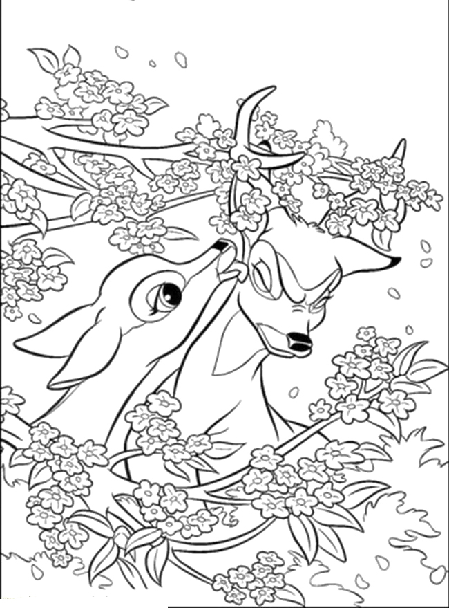 Dessin à colorier: Bambi (Films d'animation) #128746 - Coloriages à Imprimer Gratuits