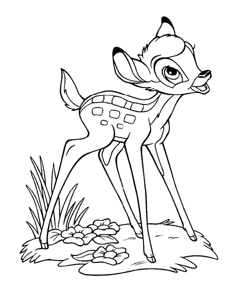 Dessin à colorier: Bambi (Films d'animation) #128748 - Coloriages à Imprimer Gratuits