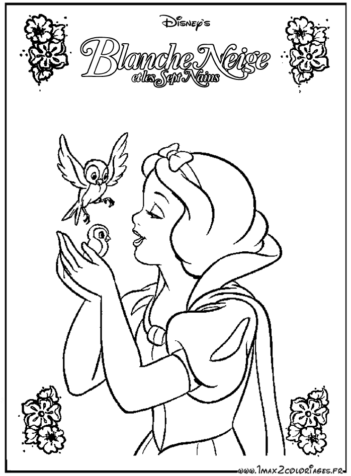 Dessin à colorier: Blanche Neige et les Sept Nains (Films d'animation) #133859 - Coloriages à Imprimer Gratuits