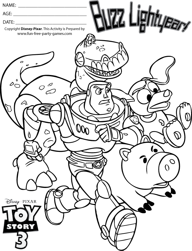 Dessin à colorier: Histoire de jouets (Toy Story) (Films d'animation) #72481 - Coloriages à Imprimer Gratuits