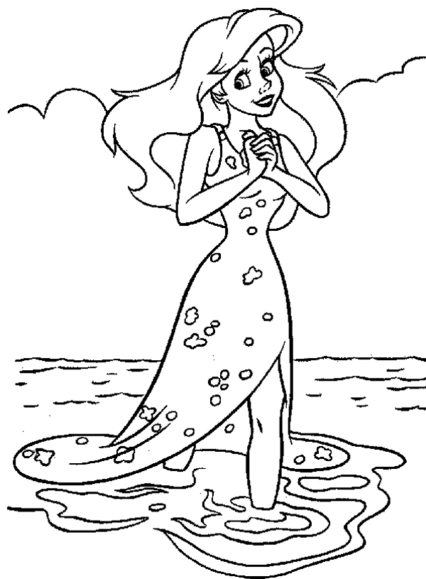Dessin à colorier: La Petite Sirène (Films d'animation) #127287 - Coloriages à Imprimer Gratuits