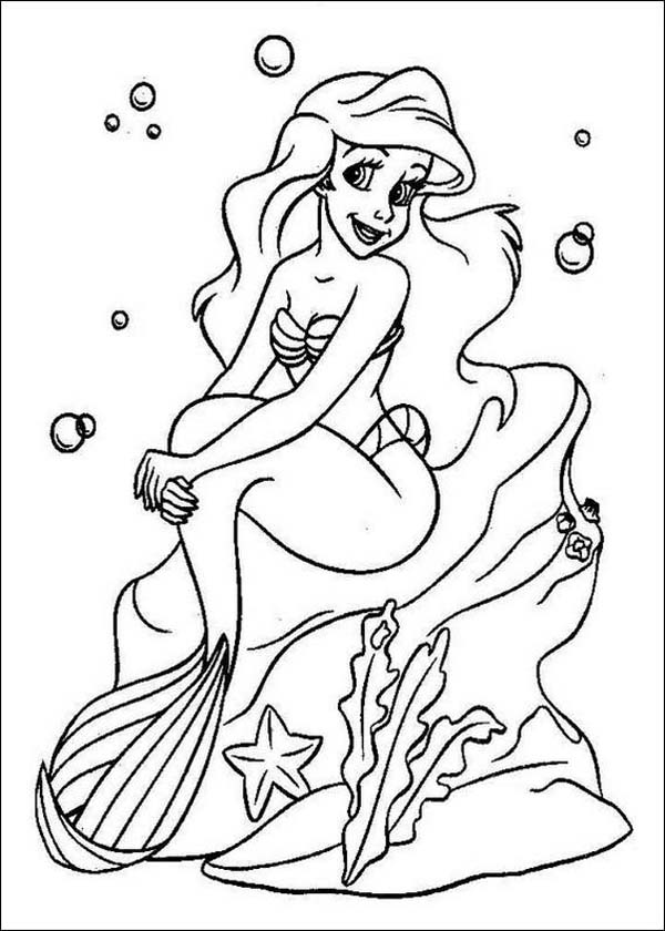 Dessin à colorier: La Petite Sirène (Films d'animation) #127321 - Coloriages à Imprimer Gratuits