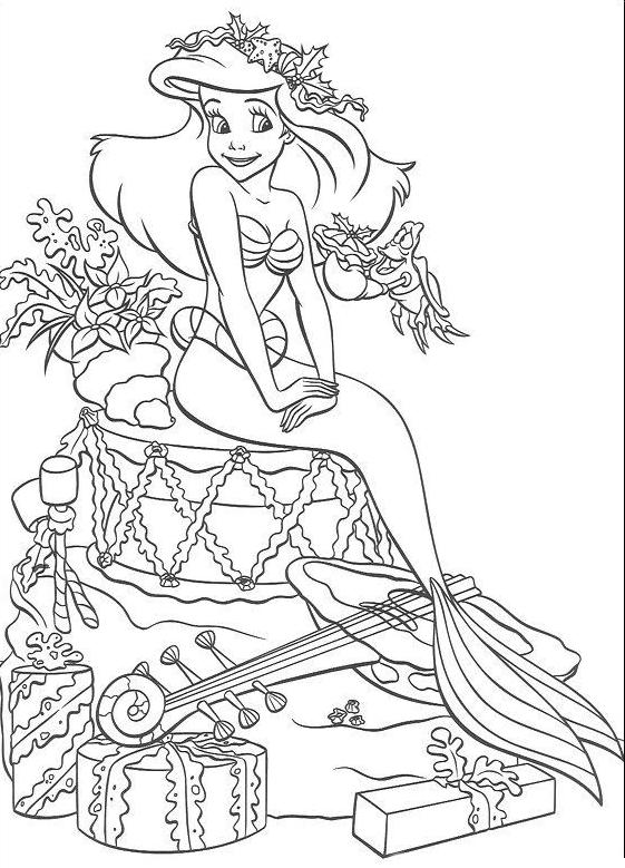 Dessin à colorier: La Petite Sirène (Films d'animation) #127332 - Coloriages à Imprimer Gratuits