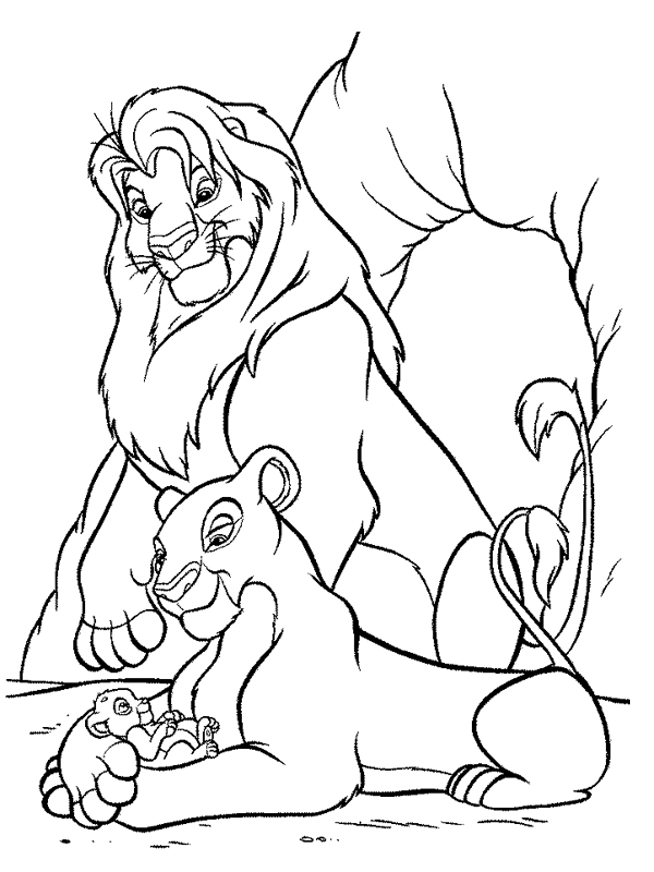 Dessin à colorier: Le Roi Lion (Films d'animation) #73685 - Coloriages à Imprimer Gratuits