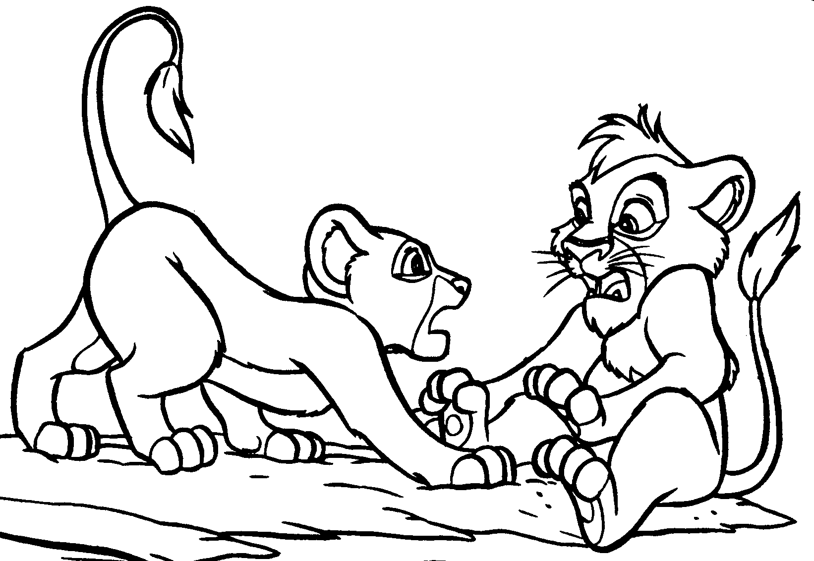Dessin à colorier: Le Roi Lion (Films d'animation) #73826 - Coloriages à Imprimer Gratuits