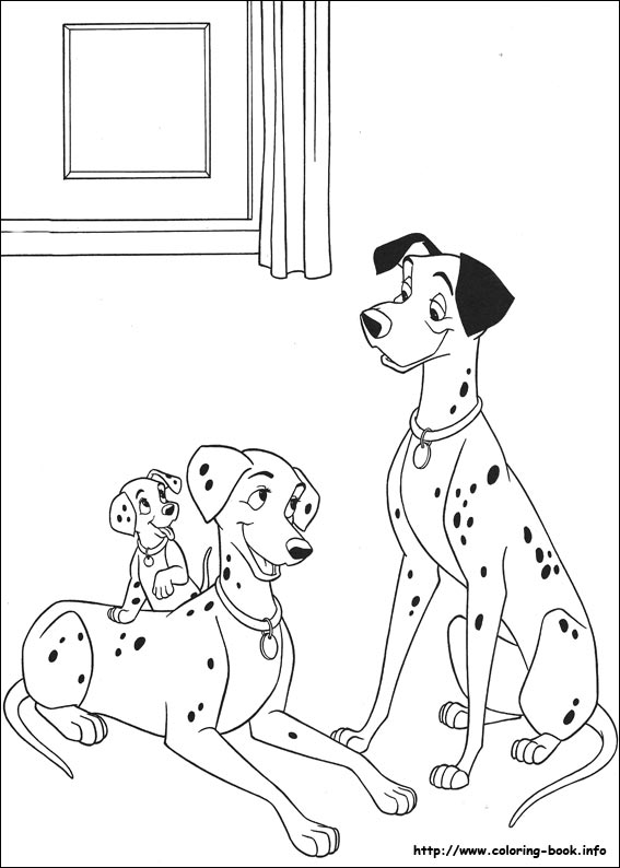 Dessin à colorier: Les 101 Dalmatiens (Films d'animation) #129350 - Coloriages à Imprimer Gratuits