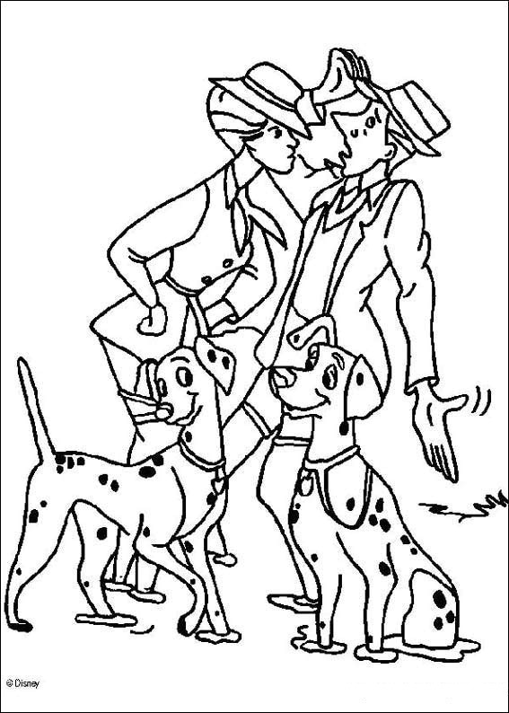 Dessin à colorier: Les 101 Dalmatiens (Films d'animation) #129356 - Coloriages à Imprimer Gratuits