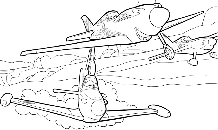 Dessin à colorier: Les Avions (Planes) (Films d'animation) #132700 - Coloriages à Imprimer Gratuits