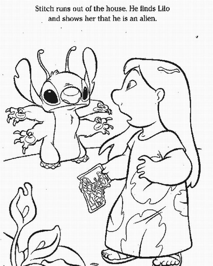 Dessin à colorier: Lilo & Stitch (Films d'animation) #44911 - Coloriages à Imprimer Gratuits