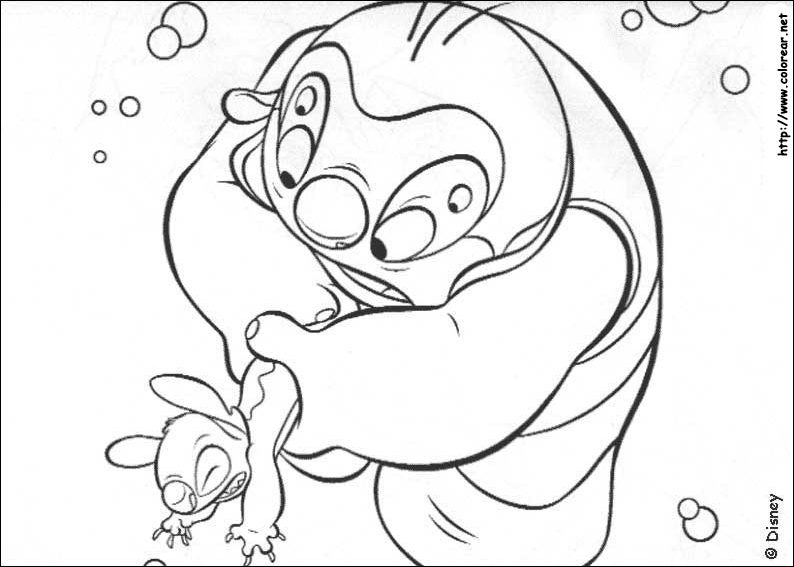 Dessin à colorier: Lilo & Stitch (Films d'animation) #45061 - Coloriages à Imprimer Gratuits
