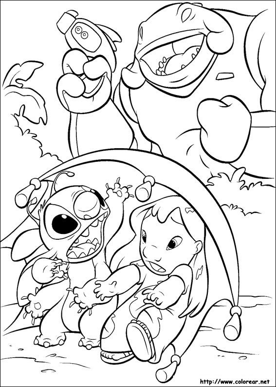 Dessin à colorier: Lilo & Stitch (Films d'animation) #45078 - Coloriages à Imprimer Gratuits