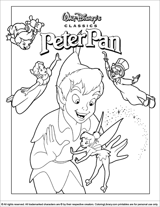 Dessin à colorier: Peter Pan (Films d'animation) #129007 - Coloriages à Imprimer Gratuits