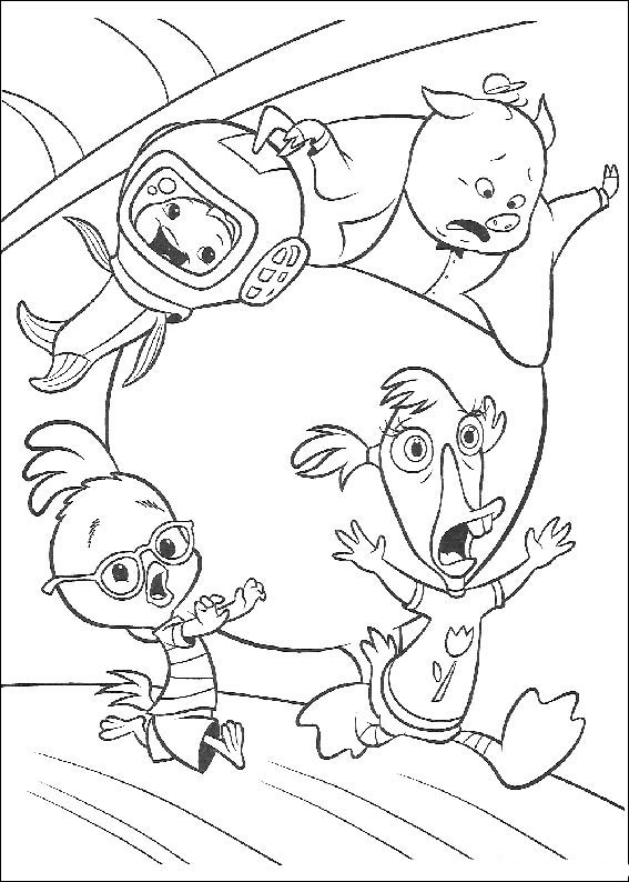 Dessin à colorier: Petit Poulet (Chicken Little) (Films d'animation) #72914 - Coloriages à Imprimer Gratuits