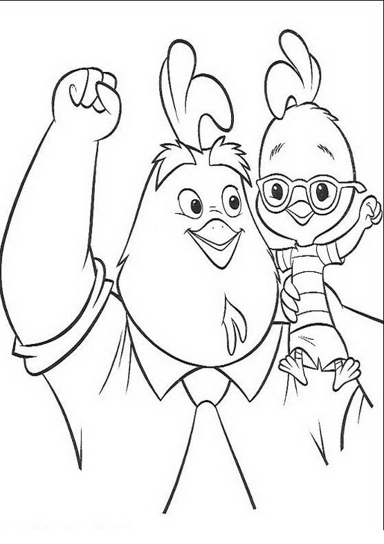 Dessin à colorier: Petit Poulet (Chicken Little) (Films d'animation) #73095 - Coloriages à Imprimer Gratuits