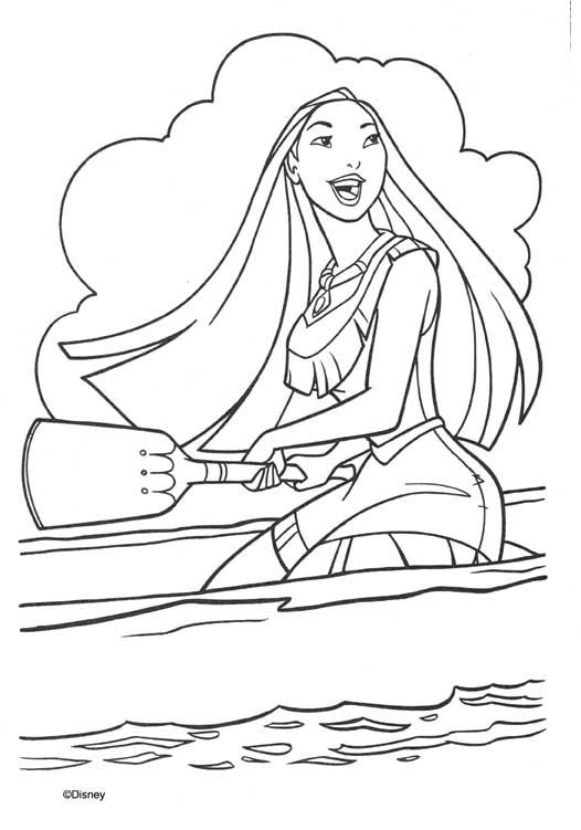 Dessin à colorier: Pocahontas (Films d'animation) #131360 - Coloriages à Imprimer Gratuits