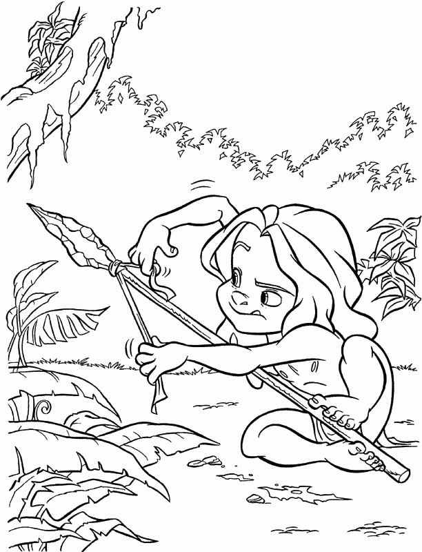 Dessin à colorier: Tarzan (Films d'animation) #131194 - Coloriages à Imprimer Gratuits