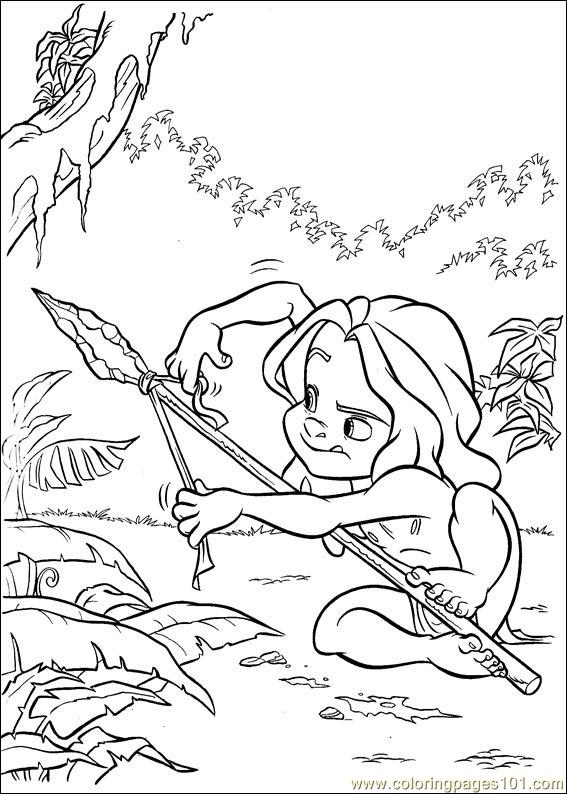 Dessin à colorier: Tarzan (Films d'animation) #131227 - Coloriages à Imprimer Gratuits