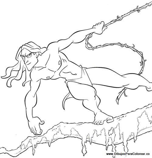 Dessin à colorier: Tarzan (Films d'animation) #131321 - Coloriages à Imprimer Gratuits
