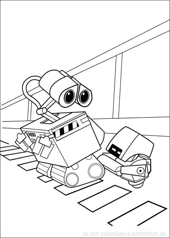 Dessin à colorier: Wall-E (Films d'animation) #131999 - Coloriages à Imprimer Gratuits