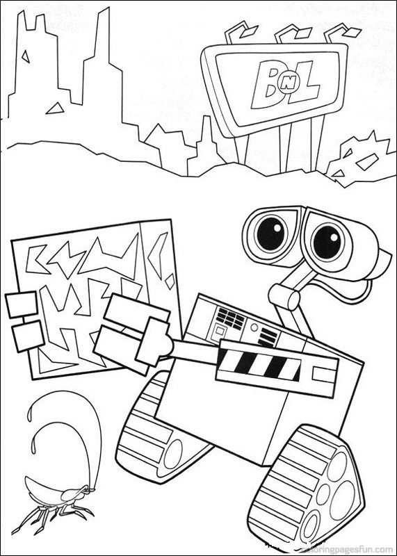 Dessin à colorier: Wall-E (Films d'animation) #132138 - Coloriages à Imprimer Gratuits