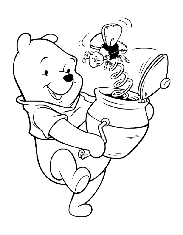 Dessin à colorier: Winnie l'Ourson (Films d'animation) #28626 - Coloriages à Imprimer Gratuits