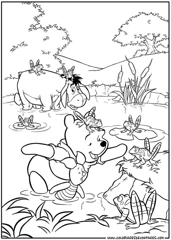 Dessin à colorier: Winnie l'Ourson (Films d'animation) #28636 - Coloriages à Imprimer Gratuits