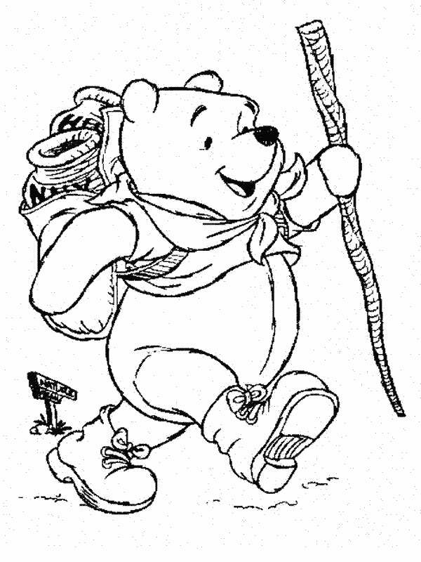 Dessin à colorier: Winnie l'Ourson (Films d'animation) #28640 - Coloriages à Imprimer Gratuits