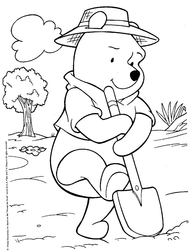 Dessin à colorier: Winnie l'Ourson (Films d'animation) #28646 - Coloriages à Imprimer Gratuits