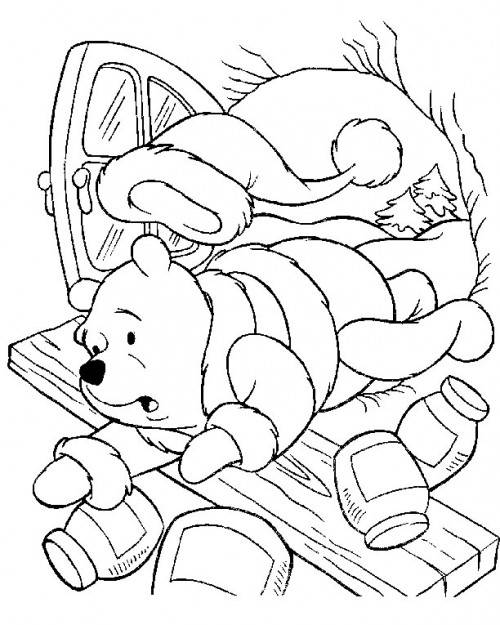 Dessin à colorier: Winnie l'Ourson (Films d'animation) #28669 - Coloriages à Imprimer Gratuits