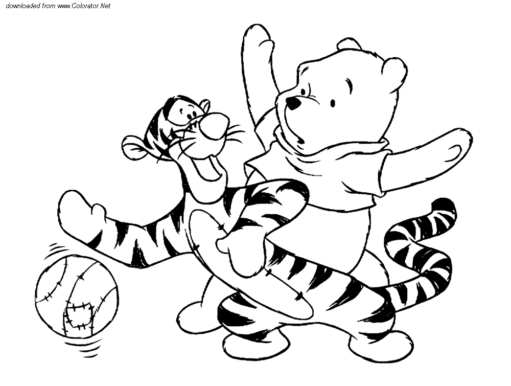Dessin à colorier: Winnie l'Ourson (Films d'animation) #28728 - Coloriages à Imprimer Gratuits