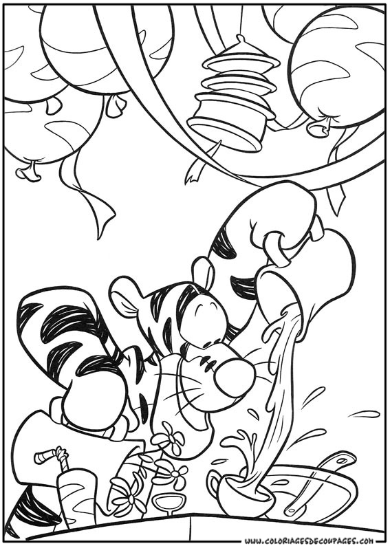 Dessin à colorier: Winnie l'Ourson (Films d'animation) #28804 - Coloriages à Imprimer Gratuits