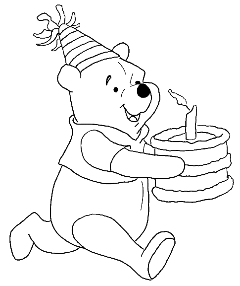 Dessin à colorier: Winnie l'Ourson (Films d'animation) #28812 - Coloriages à Imprimer Gratuits